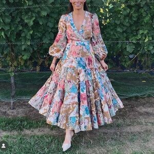 Zimmerman cassia patchwork dress